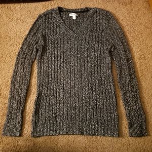 Croft & Barrow B&W Knit Sweater, Medium